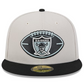 LAS VEGAS RAIDERS 2024 NFL SIDELINE HISTORIC 59FIFTY FITTED HAT - STONE/BLACK