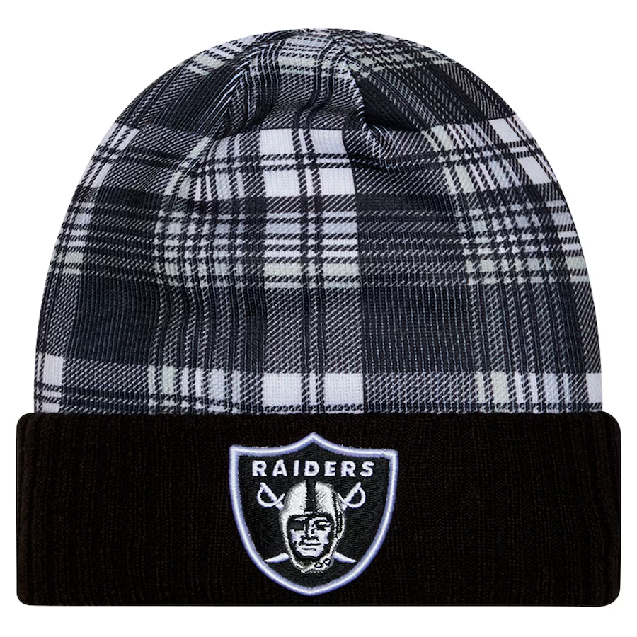 LAS VEGAS RAIDERS 2024 NFL SIDELINE STATEMENT CUFFED KNIT BEANIE - BLACK