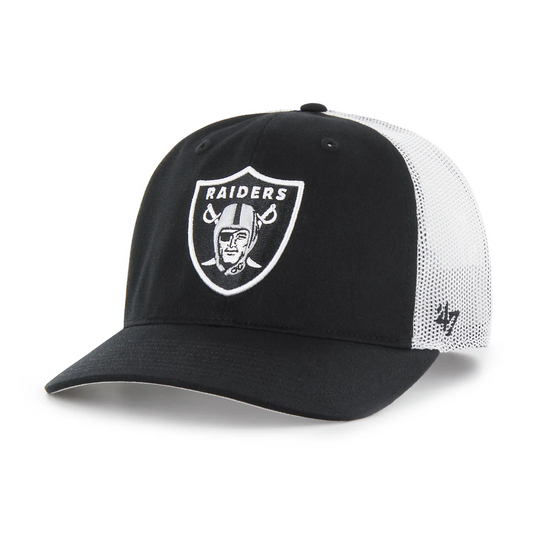 LAS VEGAS RAIDERS '47 TRUCKER RELAXED SNAPBACK HAT - BLACK