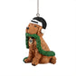 LAS VEGAS RAIDERS DOG WITH GARLAND ORNAMENT