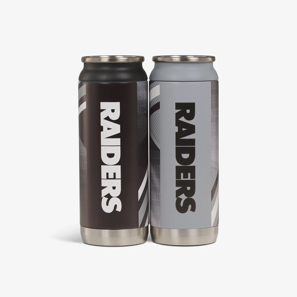 LAS VEGAS RAIDERS HOME & AWAY IGLOO 16OZ REUSABLE CAN 2-PACK