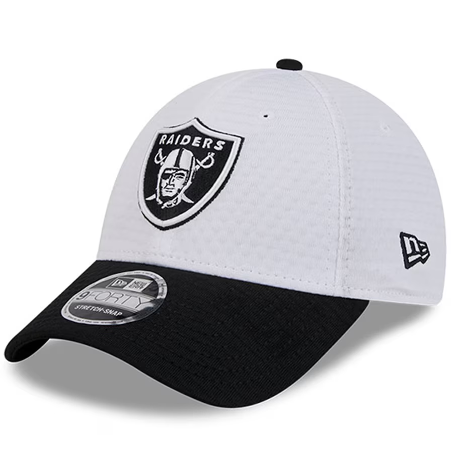 LAS VEGAS RAIDERS JR 2024 NFL TRAINING CAMP 9FORTY-STRETCH SNAP HAT - WHITE