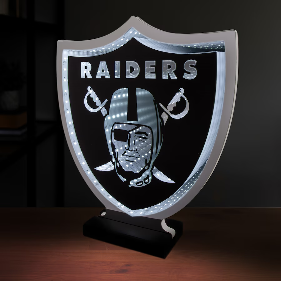 LAS VEGAS RAIDERS LED INFINITY LOGO LIGHT