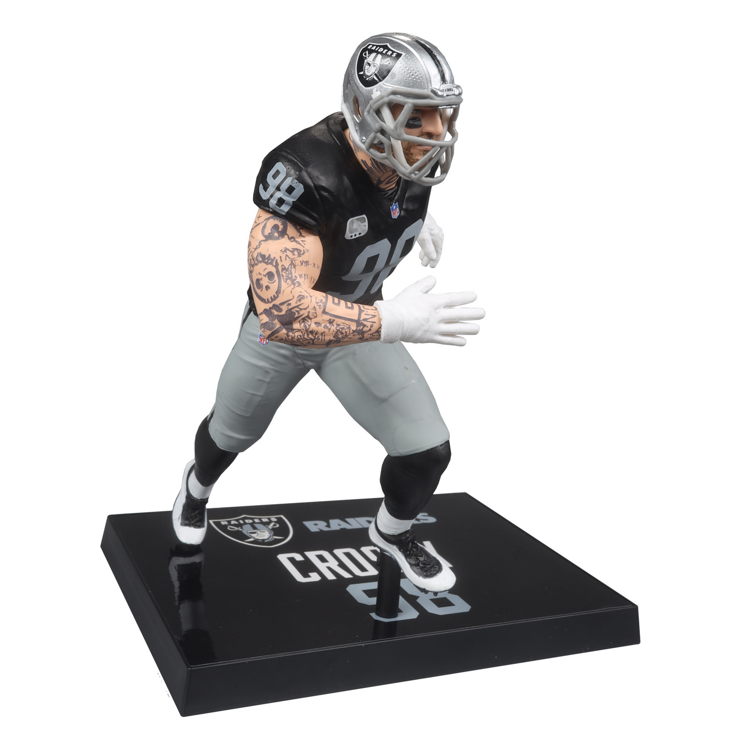 LAS VEGAS RAIDERS MAXX CROSBY NFL LEGACY 7" MCFARLANE SPORTS PICK FIGURE