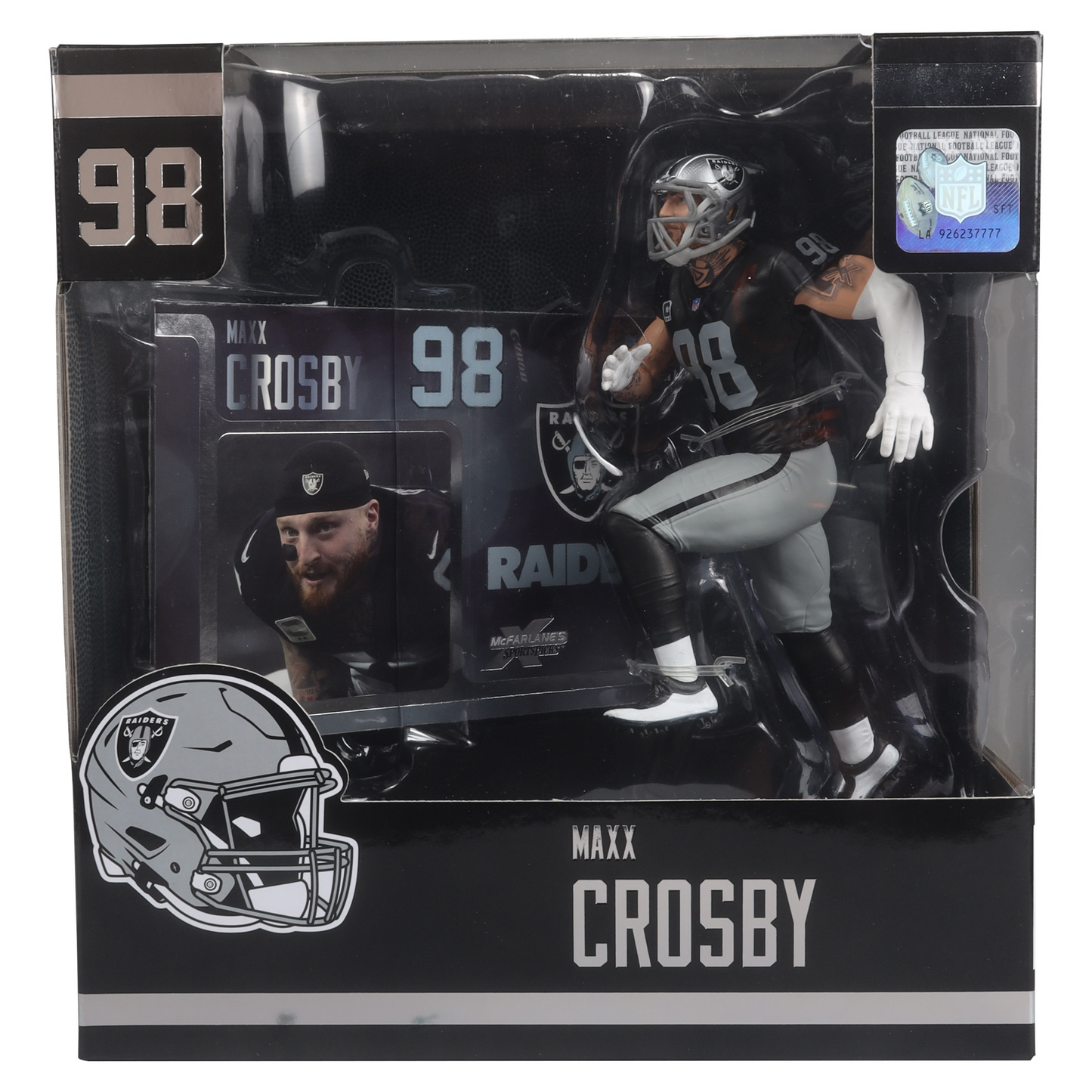 LAS VEGAS RAIDERS MAXX CROSBY NFL LEGACY 7" MCFARLANE SPORTS PICK FIGURE