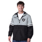 LAS VEGAS RAIDERS MEN'S BATTER UP HALF ZIP HOODED PULLOVER JACKET