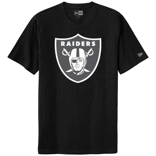 LAS VEGAS RAIDERS MEN'S NEW ERA BASIC LOGO T-SHIRT - BLACK/GRAY