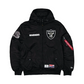 LAS VEGAS RAIDERS MEN'S NEWERA X ALPHA INDUSTRIES L-2B HOODED BOMBER JACKET - BLACK