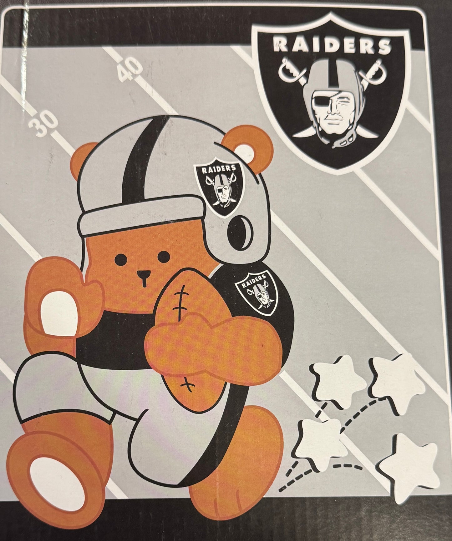 LAS VEGAS RAIDERS PLUSH THROW 40" X 50" BABY BLANKET