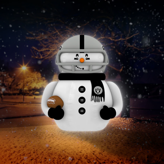 LAS VEGAS RAIDERS SNOWMAN PLAYER 7' INFLATABLE