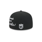 LAS VEGAS RAIDERS TEAM VERBIAGE 59FIFTY FITTED HAT - BLACK