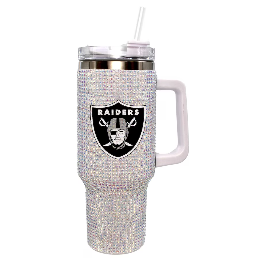 LAS VEGAS RAIDERS THE MEMORY COMPANY 40 OZ BLING COLOSSAL TUMBLER