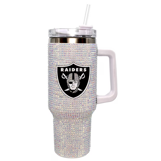 LAS VEGAS RAIDERS THE MEMORY COMPANY 40 OZ BLING COLOSSAL TUMBLER