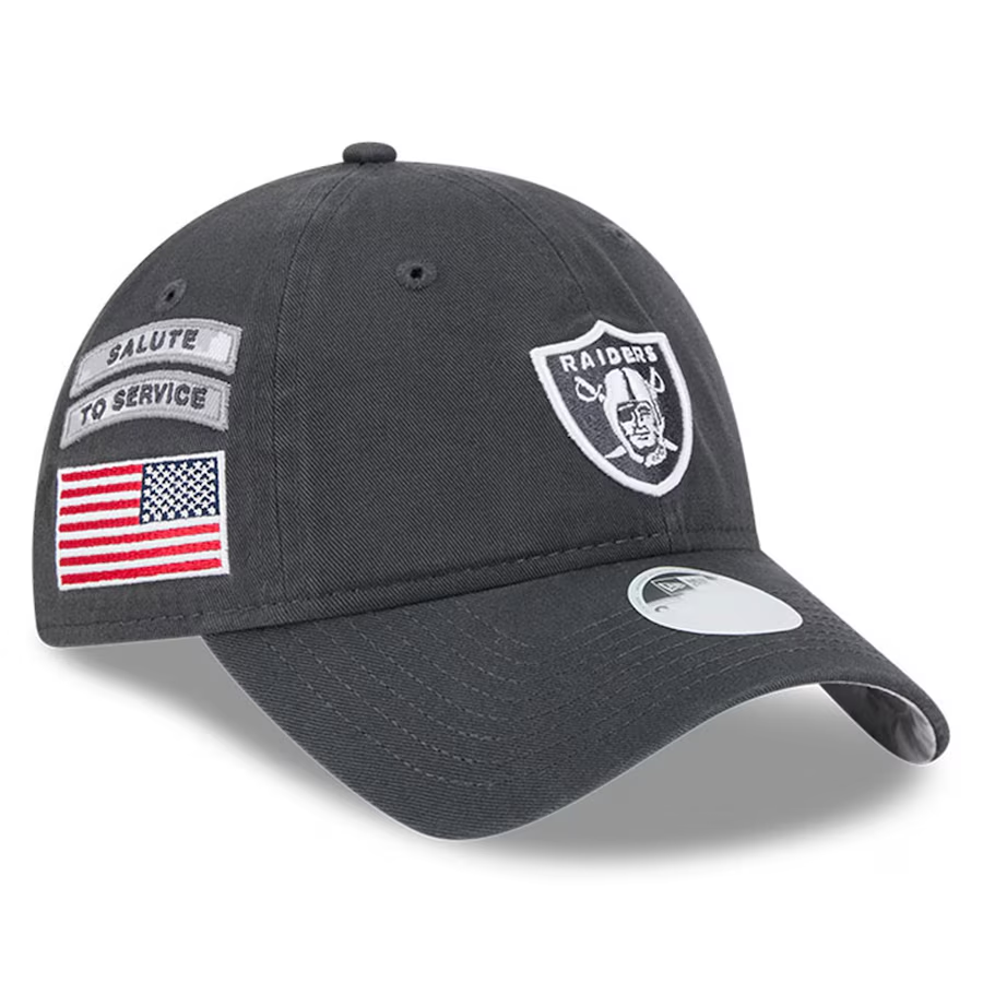 LAS VEGAS RAIDERS WOMEN'S 2024 NFL SALUTE TO SERVICE 9TWENTY ADJUSTABLE HAT