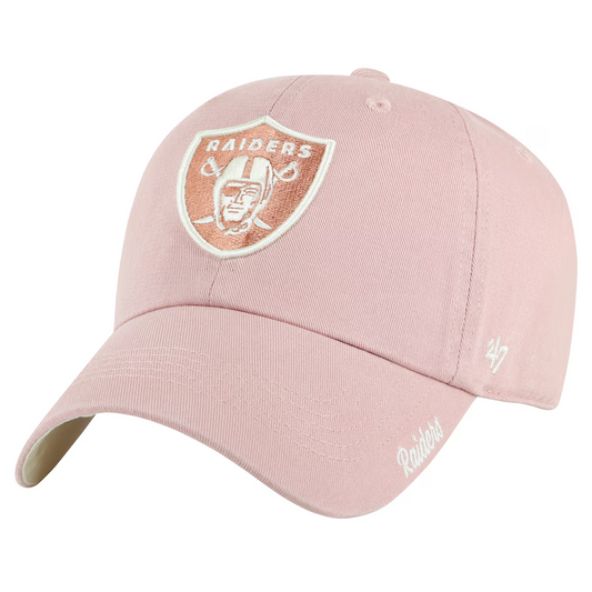 LAS VEGAS RAIDERS WOMEN'S BALLPARK CHEER '47 CLEAN UP ADJUSTABLE HAT - DUSTY ROSE