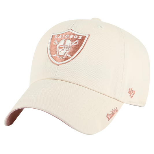 LAS VEGAS RAIDERS WOMEN'S BALLPARK CHEER '47 CLEAN UP ADJUSTABLE HAT - NATURAL