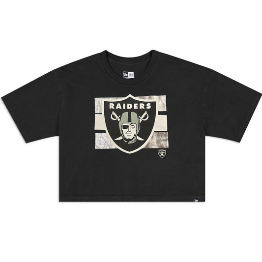 LAS VEGAS RAIDERS WOMEN'S FOIL CROP T-SHIRT