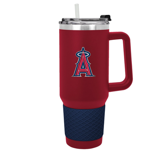 LOS ANGELES ANGELS 40OZ. COLOSSUS TRAVEL MUG WITH METAL LOGO - RED