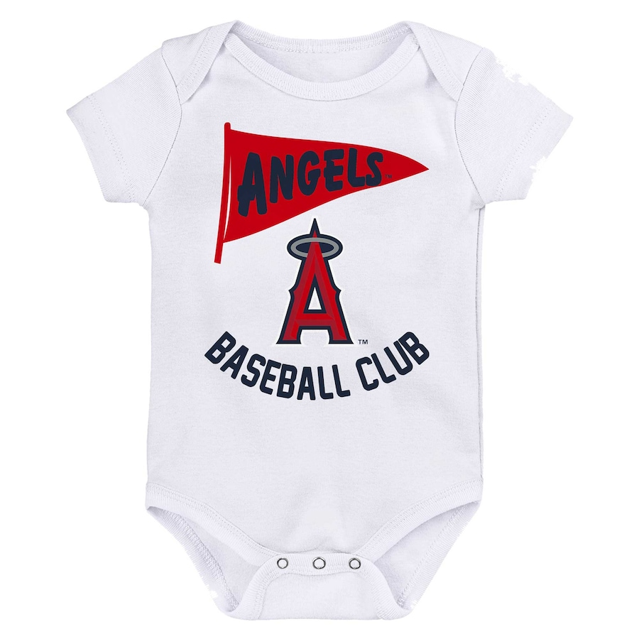 LOS ANGELES ANGELS NEWBORN 3-PIECE FAN PENNANT CREEPER SET