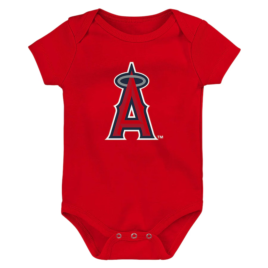 LOS ANGELES ANGELS NEWBORN 3-PIECE FAN PENNANT CREEPER SET