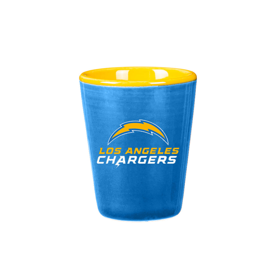 LOS ANGELES CHARGERS 2 OZ. TEAM SHOT GLASS - CERAMIC