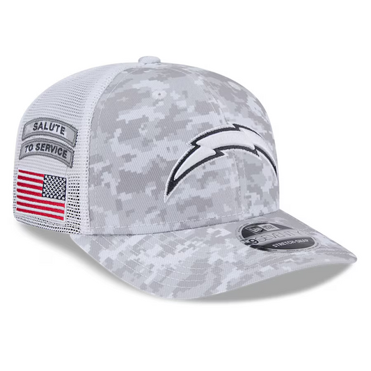 LOS ANGELES CHARGERS 2024 NFL SALUTE TO SERVICE 9SEVENTY STRETCH-SNAPBACK HAT