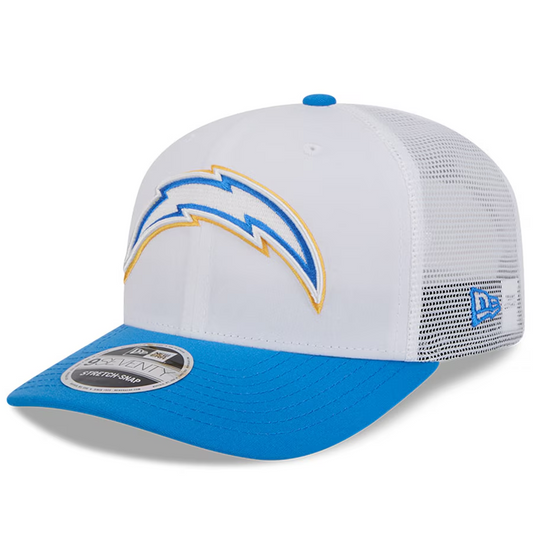 LOS ANGELES CHARGERS 2024 NFL TRAINING CAMP 9SEVENTY STRETCH SNAP TRUCKER HAT - WHITE