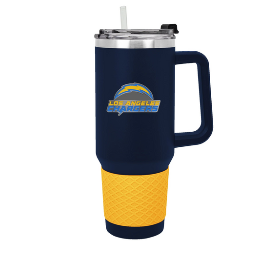 LOS ANGELES CHARGERS 40OZ. COLOSSUS TRAVEL MUG WITH METAL LOGO - BLUE