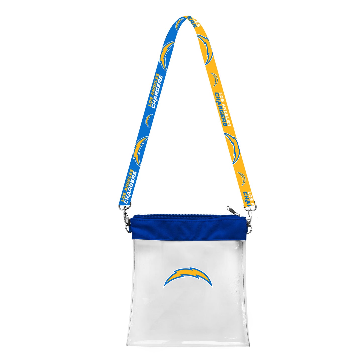 LOS ANGELES CHARGERS CLEAR STADIUM PATTERN STRAP BAG