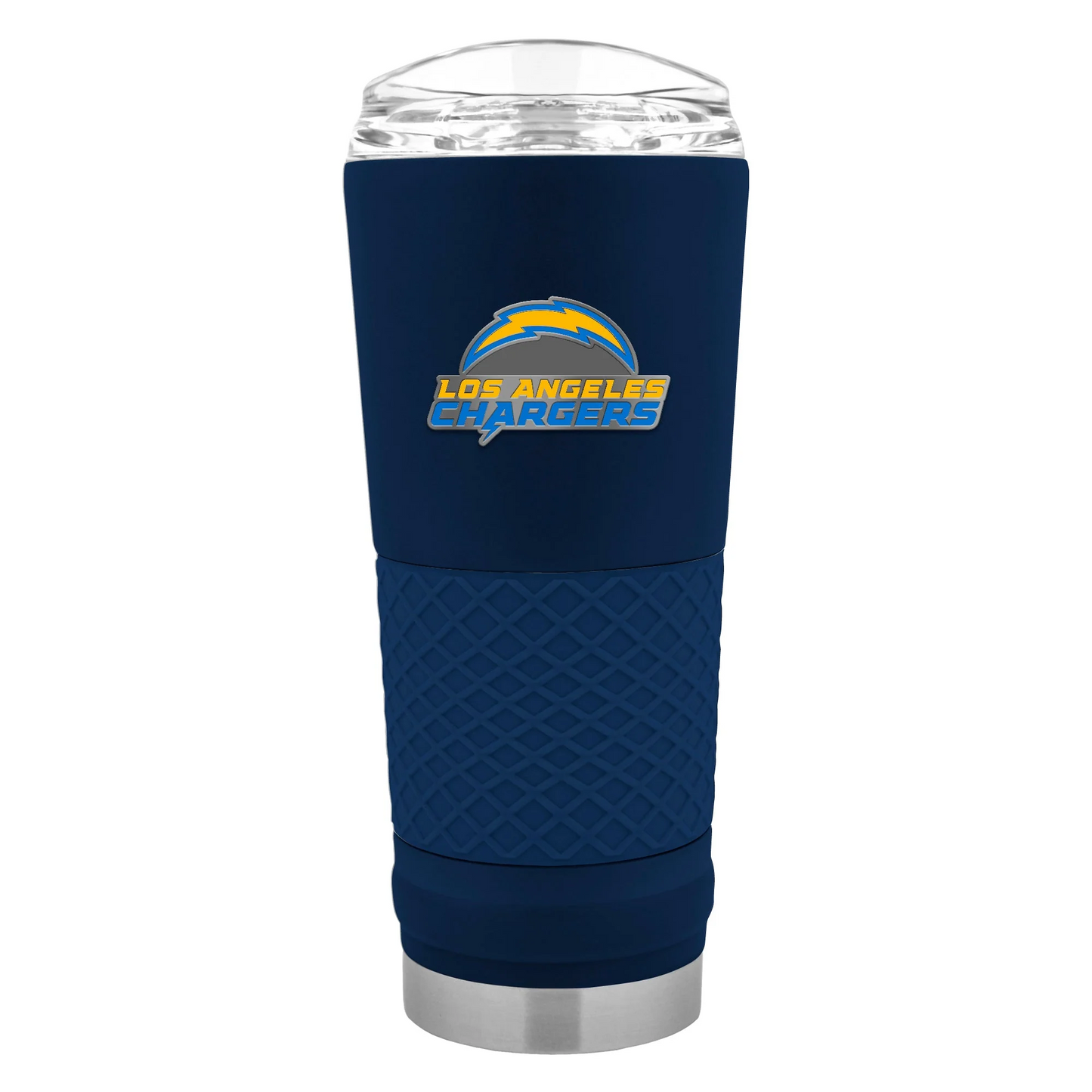 LOS ANGELES CHARGERS METAL TEAM EMBLEM 24OZ DRAFT TUMBLER - BLUE/BLUE