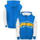 LOS ANGELES CHARGERS YOUTH POSTER BOARD FULL -ZIP HOODED SWEATSHIRT