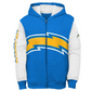 LOS ANGELES CHARGERS YOUTH POSTER BOARD FULL -ZIP HOODED SWEATSHIRT