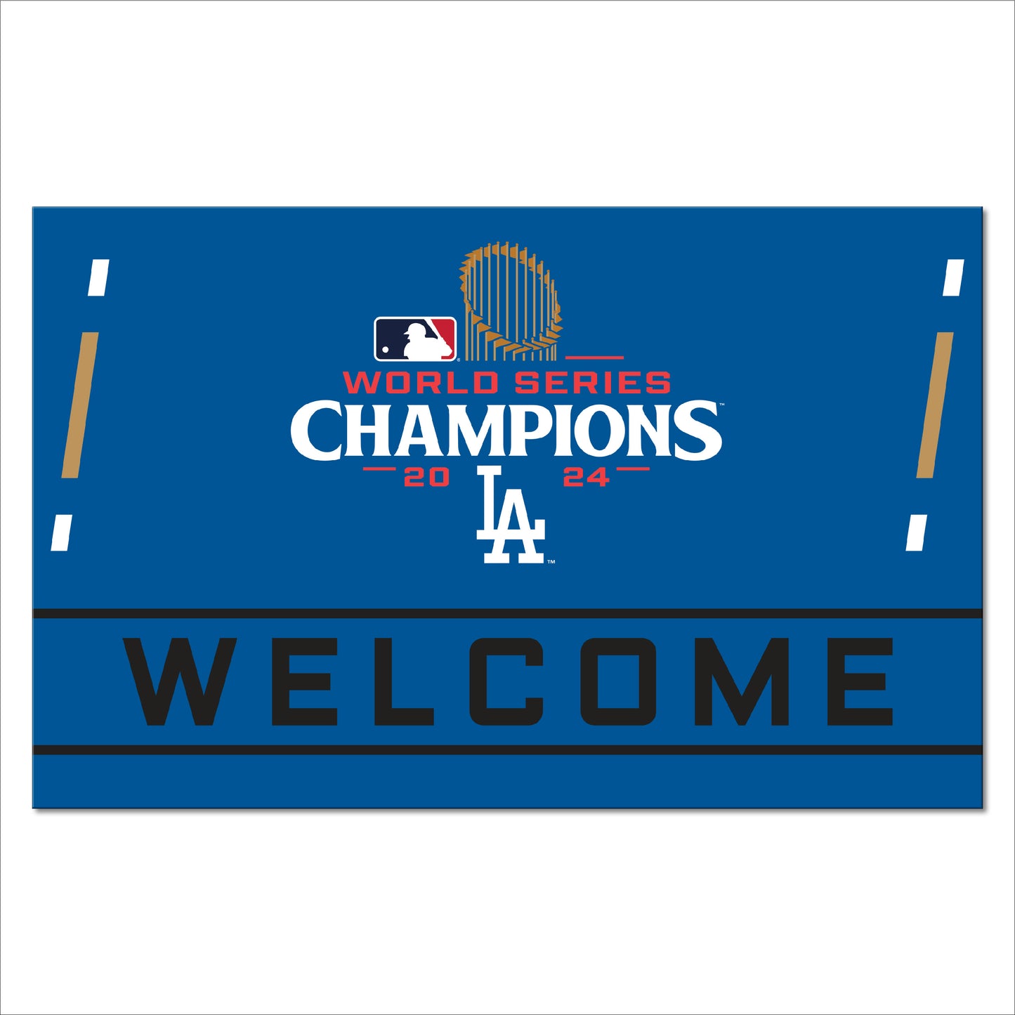 LOS ANGELES DODGERS 2024 MLB WORLD SERIES CHAMPIONS 19" X 30" CRUMB RUBBER DOOR MAT