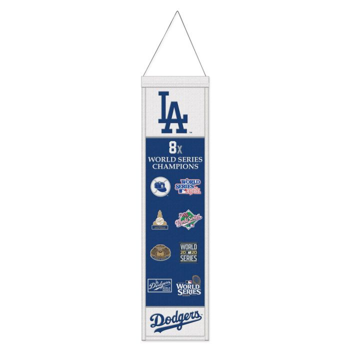 LOS ANGELES DODGERS 2024 MLB WORLD SERIES CHAMPIONS 8" X 32" WOOL BANNER