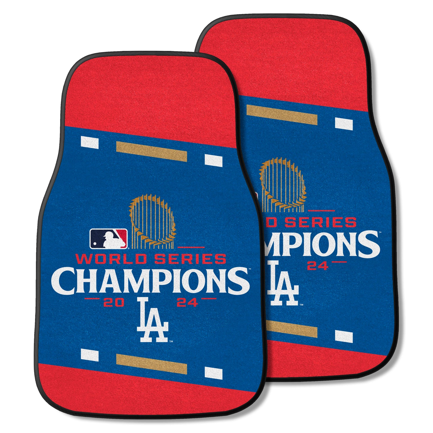 LOS ANGELES DODGERS 2024 MLB WORLD SERIES CHAMPIONS CARPET CAR MAT SET (2pc)