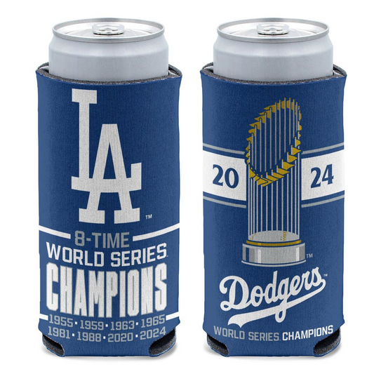 LOS ANGELES DODGERS 2024 WORLD SERIES CHAMPIONS 12 OZ SLIM CAN COOLER - CHAMPIONS