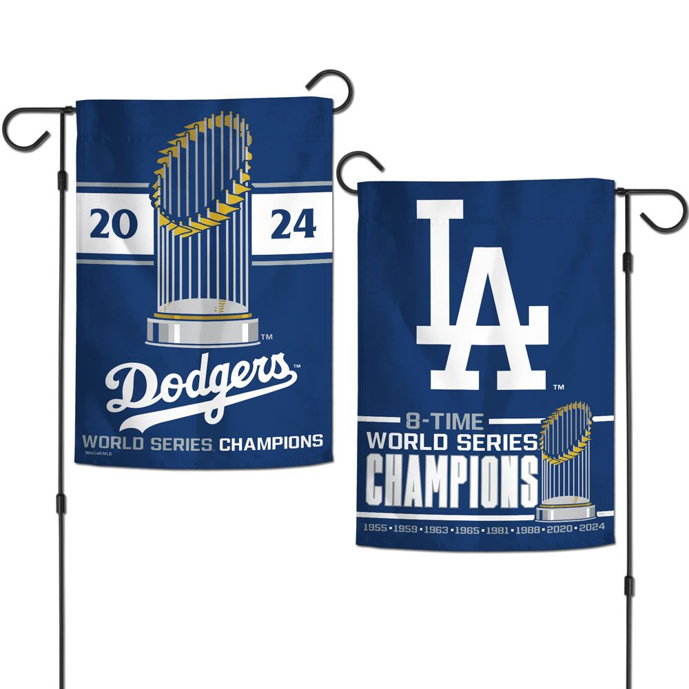 LOS ANGELES DODGERS 2024 WORLD SERIES CHAMPIONS 2-SIDED 12.5" X 18" GARDEN FLAG