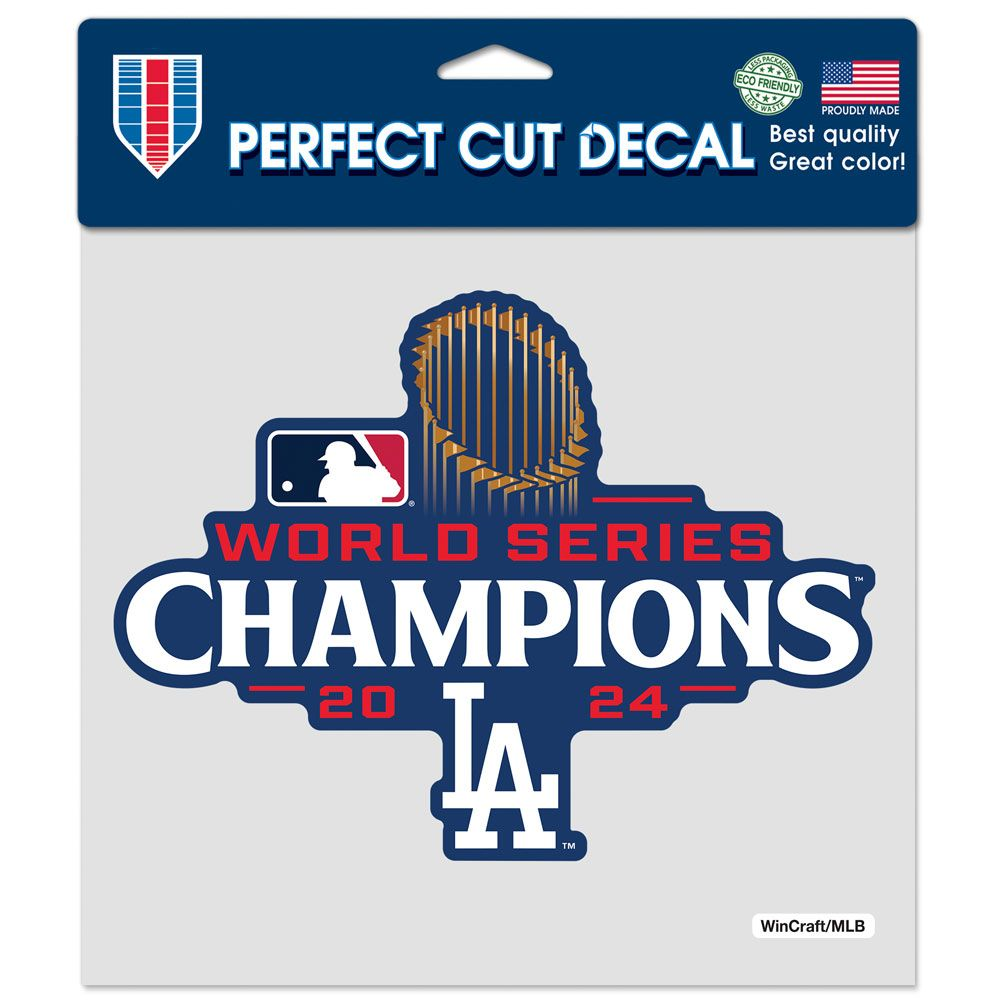 LOS ANGELES DODGERS 2024 WORLD SERIES CHAMPIONS 8" X 8" PERFECT CUT DECAL