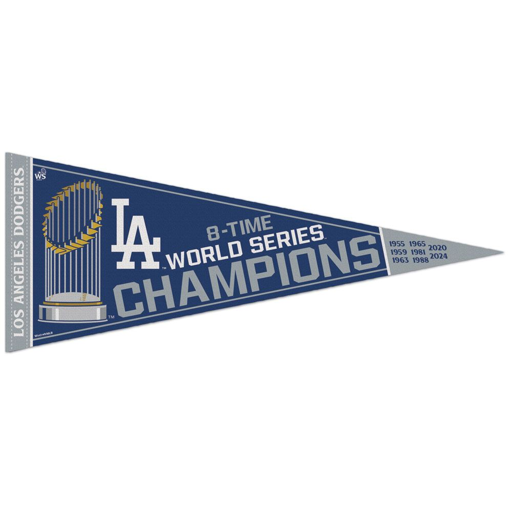 LOS ANGELES DODGERS 2024 WORLD SERIES CHAMPIONS CARDED 12" X30"  CLASSIC PENNANT