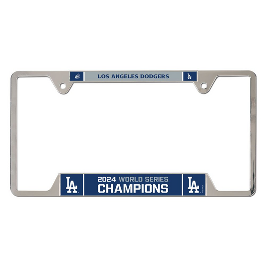 LOS ANGELES DODGERS 2024 WORLD SERIES CHAMPIONS METAL LICENSE PLATE FRAME