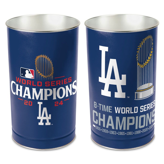 LOS ANGELES DODGERS 2024 WORLD SERIES CHAMPIONS TAPERED WASTEBASKET