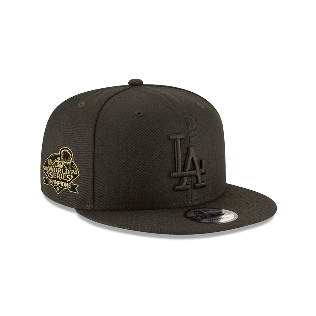 LOS ANGELES DODGERS 2024 WORLD SERIES CHAMPIONS SIDE PATCH 9FIFTY SNAPBACK - BLACK/BLACK