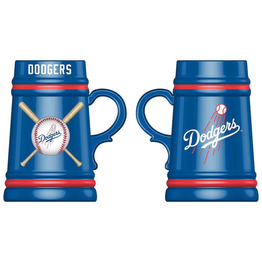 LOS ANGELES DODGERS 24OZ CERAMIC STEIN CUP WITH GIFT BOX