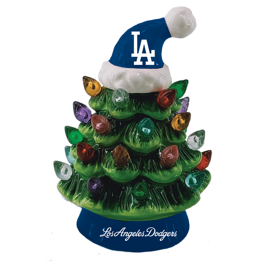 LOS ANGELES DODGERS 4" MINI LED TABLETOP CHRISTMAS TREE