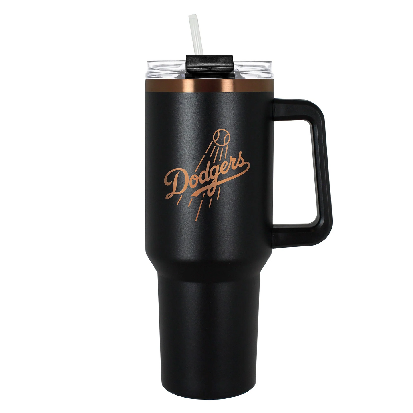 LOS ANGELES DODGERS 40OZ. COLOSSUS TRAVEL MUG - BLACK/COPPER