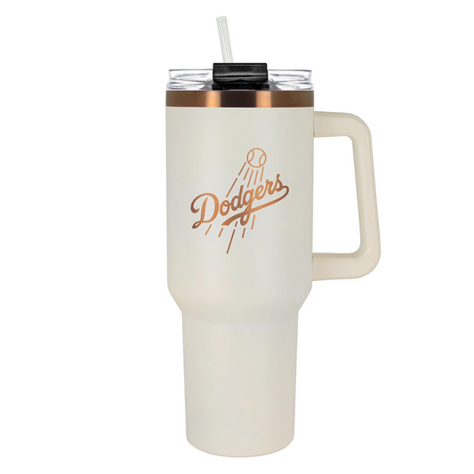 LOS ANGELES DODGERS 40OZ. COLOSSUS TRAVEL MUG - CREAM/COPPER