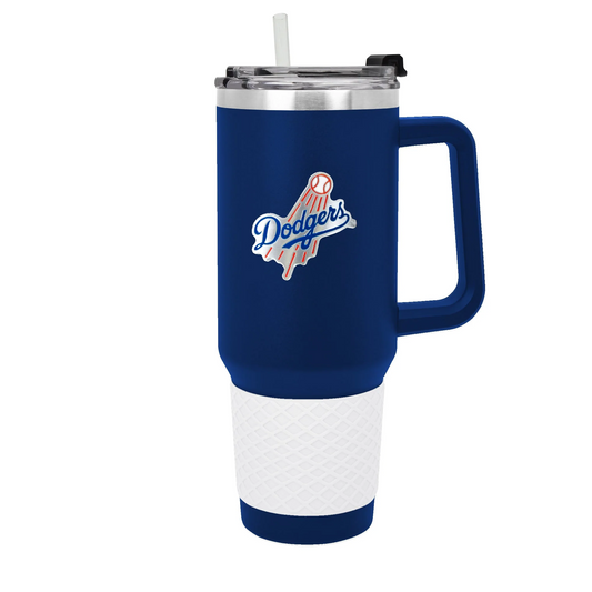 LOS ANGELES DODGERS 40OZ. COLOSSUS TRAVEL MUG WITH METAL LOGO - BLUE