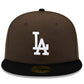 LOS ANGELES DODGERS 50TH ANNIVERSARY MOCHA CUSTOM 59FIFTY FITTED HAT - BROWN/BLACK