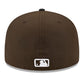 LOS ANGELES DODGERS 50TH ANNIVERSARY MOCHA CUSTOM 59FIFTY FITTED HAT - BROWN/BLACK