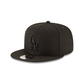 LOS ANGELES DODGERS BASIC LOGO 9FIFTY SNAPBACK HAT - BLACK/BLACK